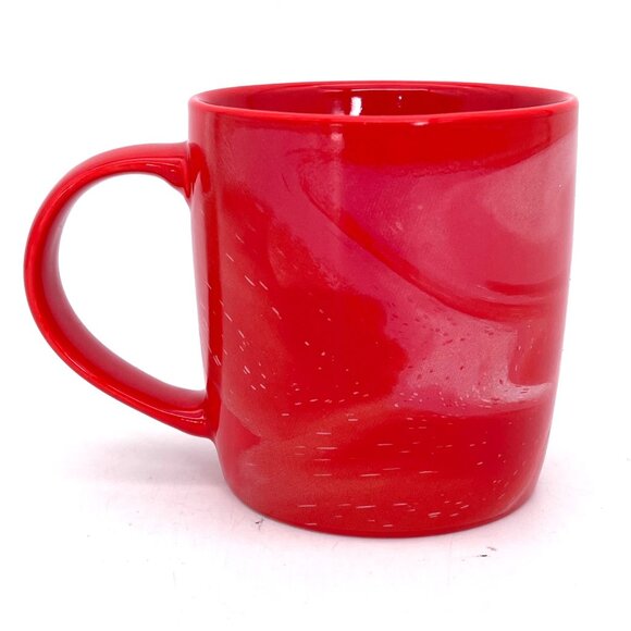 Starbucks 11oz Red White Swirl Ceramic Mug Cup 2024 Microwave & Dishwasher Safe - Picture 7 of 12